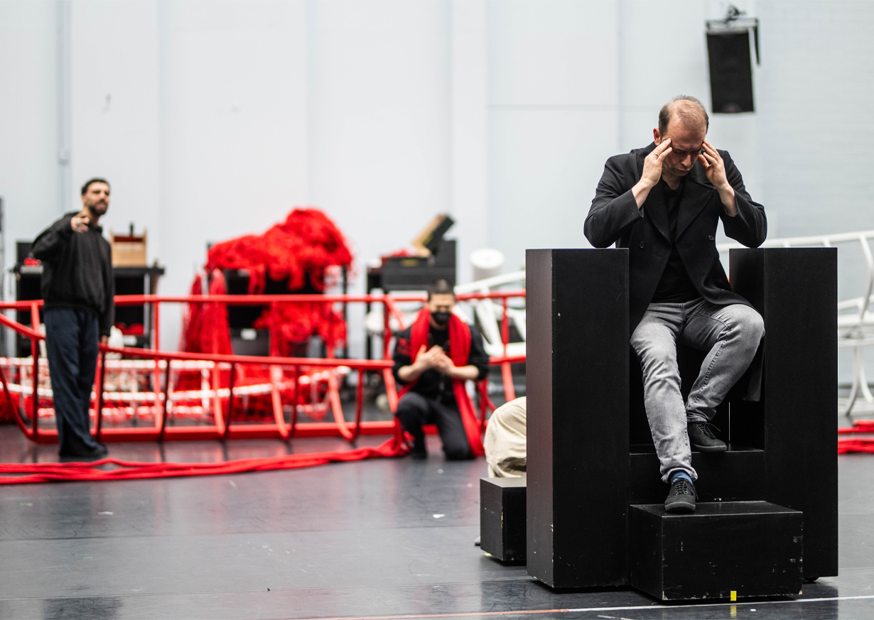 Daniel Behle (Idomeneo) in repetitie