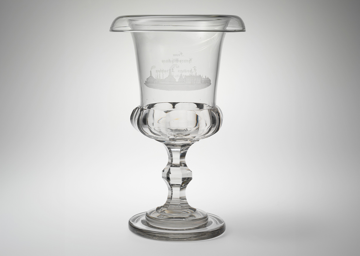 Glass vase, New England Glass Company, 1843