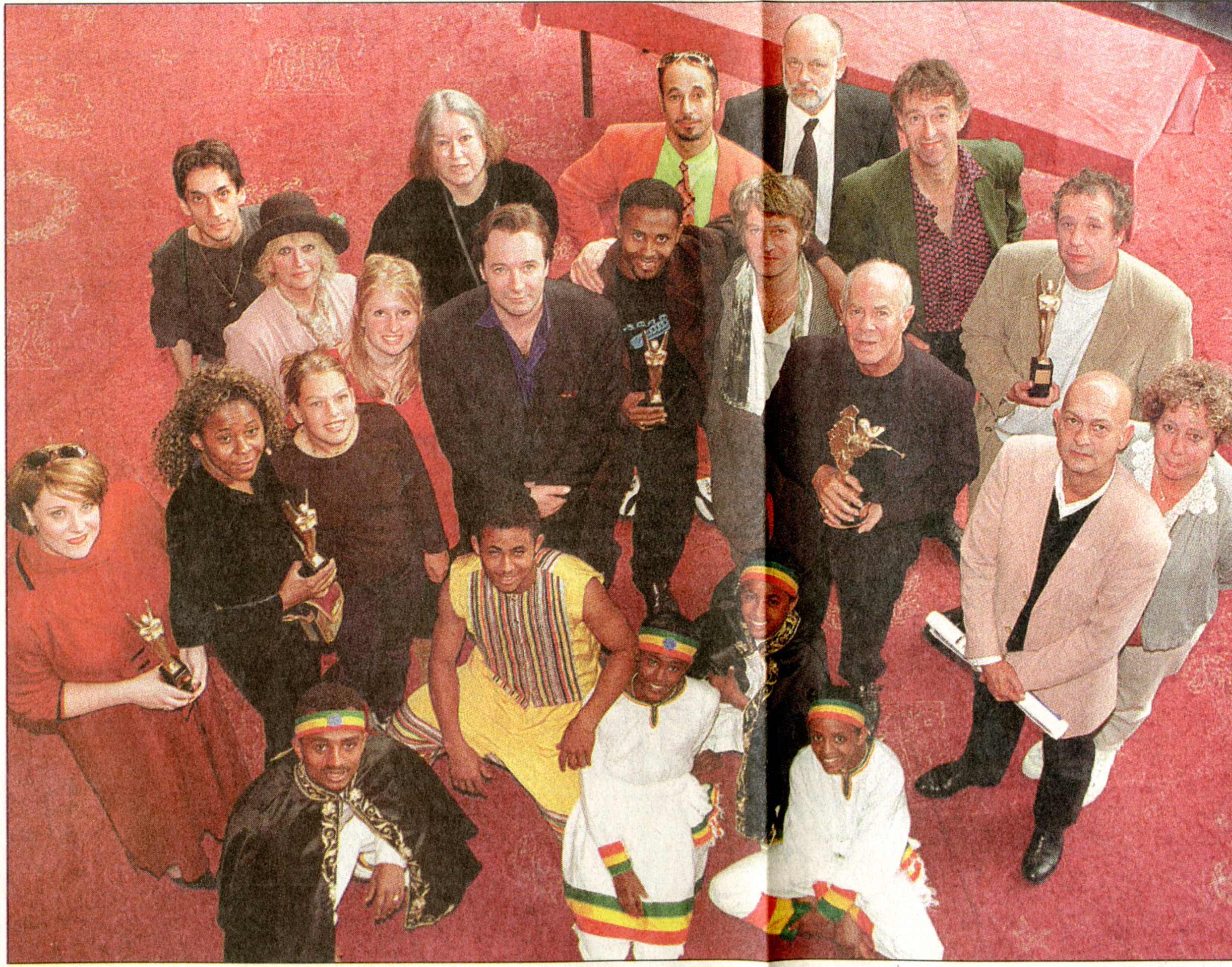 Hans van Manen with the Archangel, photographed with other Critics' Award winners