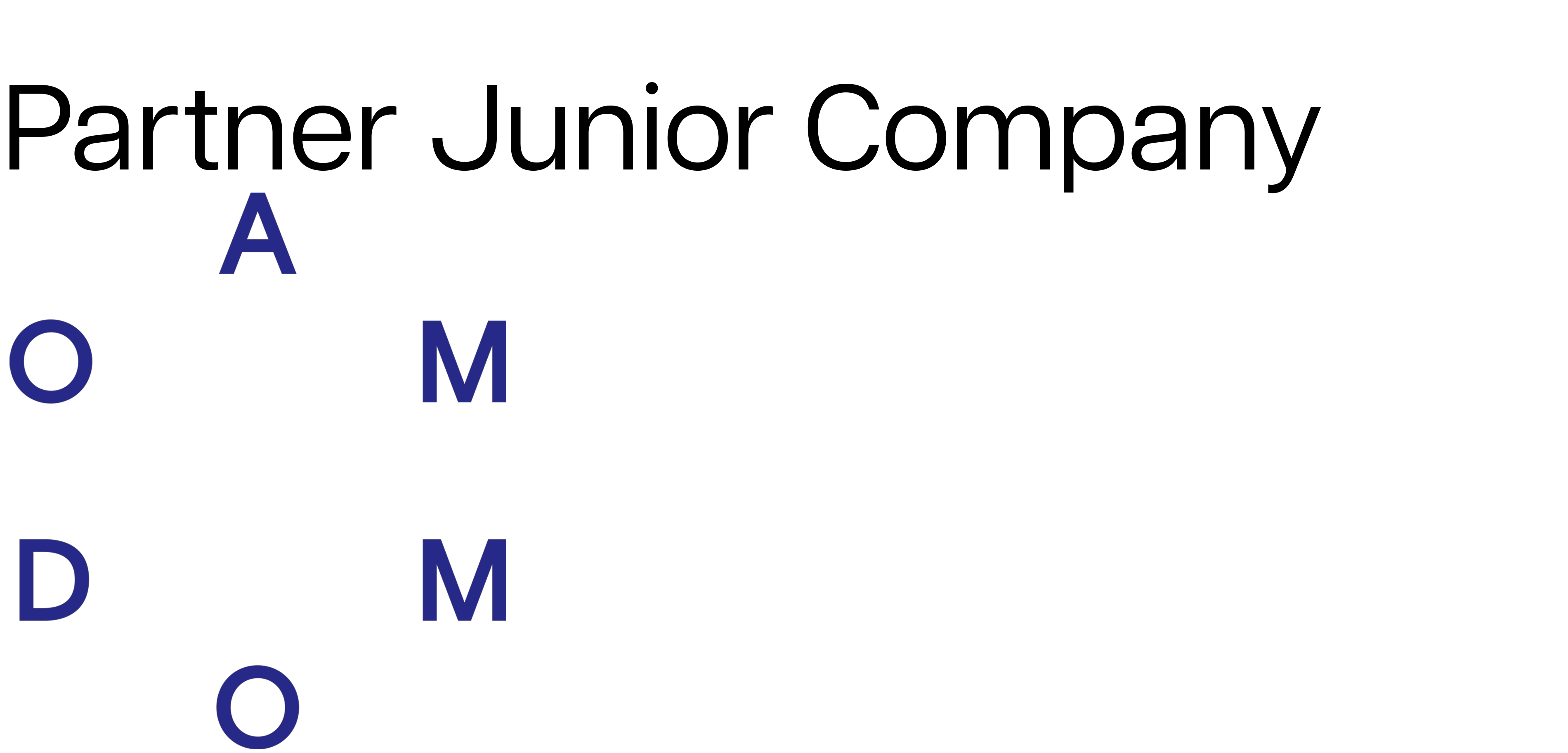 Ammodo logo met boventitel 'Partner Junior Company'